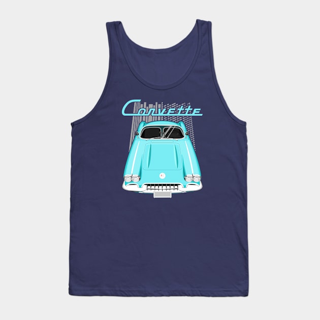 Corvette C1 1958-1960 - Turquoise Tank Top by V8social